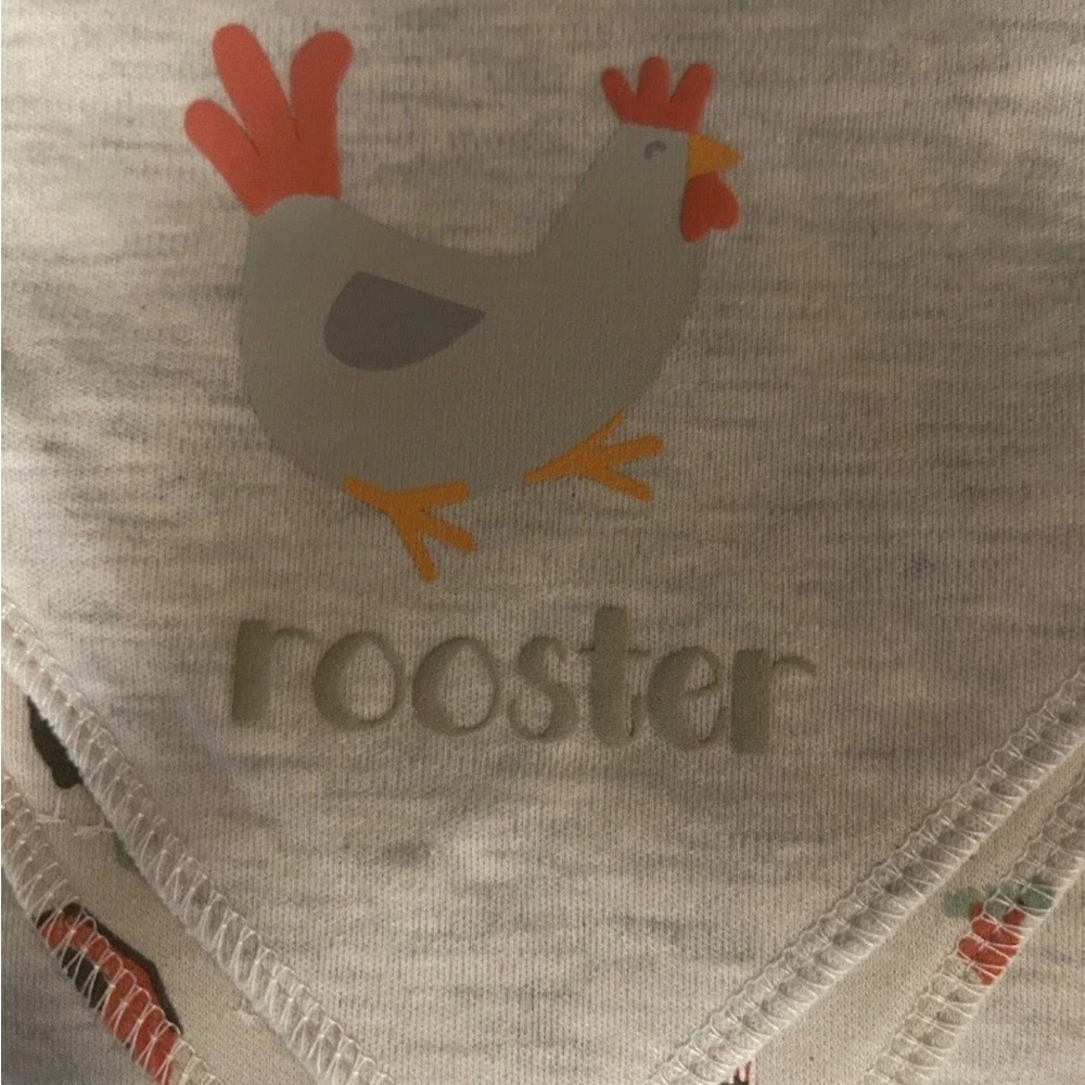 Modern Baby 1 pack of 8 Bandana Bibs Assorted Prints /Solids New Farm Animals - Picture 3 of 4